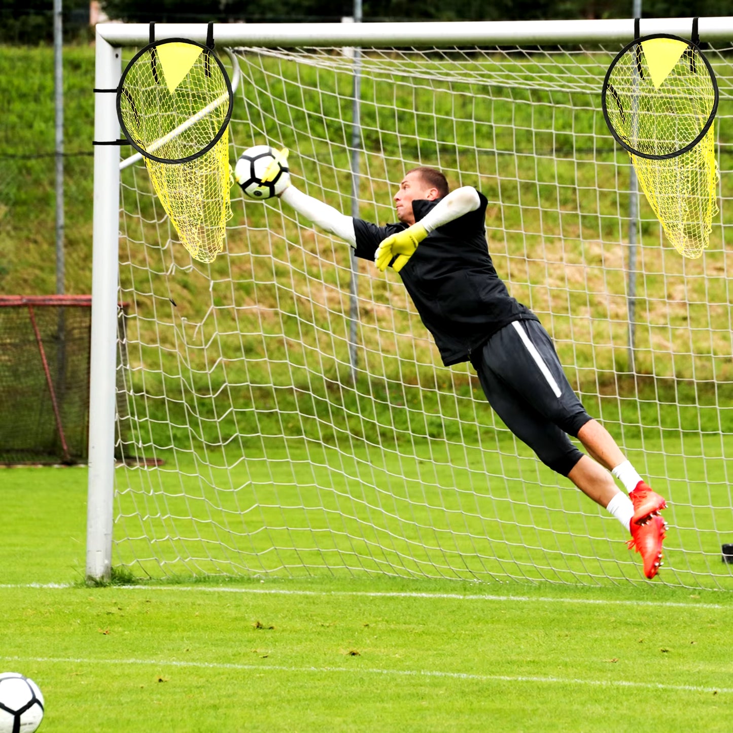 Enhance Your Game with the Foldable Soccer Football Target Net - Perfect for Training and Skill Improvement