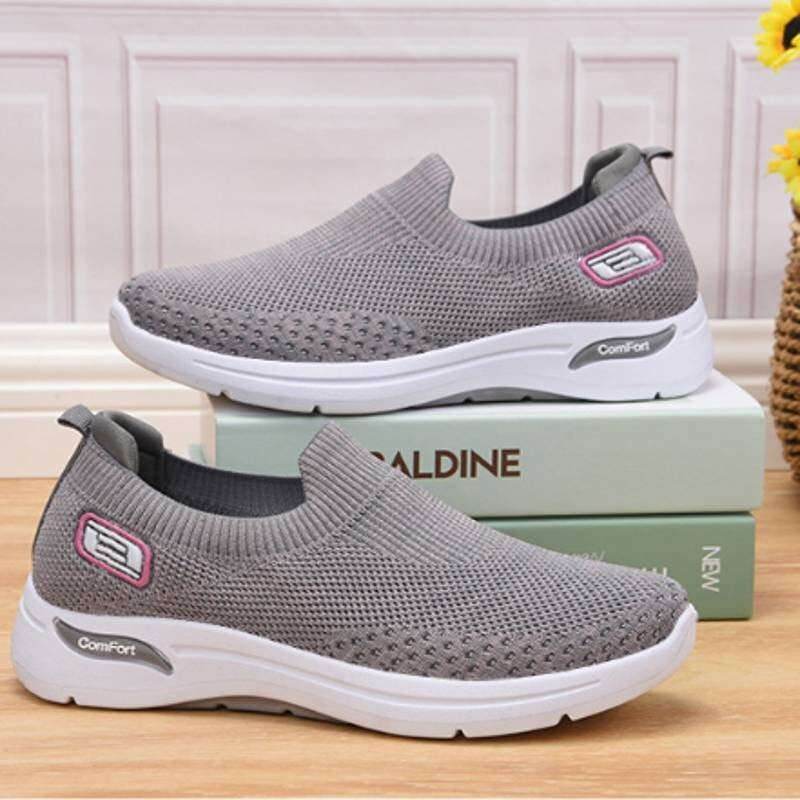 Ladies Get Fit Go Walking Slip on Fitness Gym Memory Foam Womens Trainers Shoes