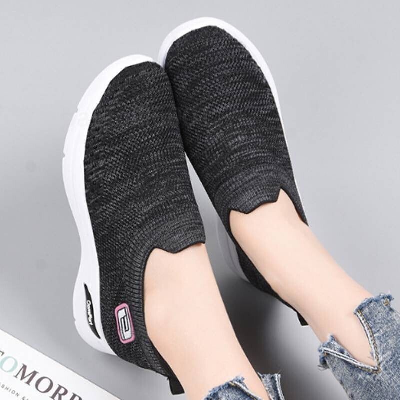 Ladies Get Fit Go Walking Slip on Fitness Gym Memory Foam Womens Trainers Shoes