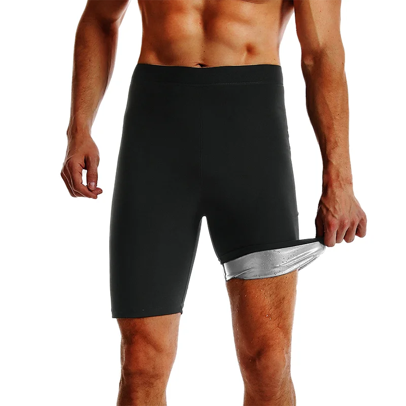 Men Sauna Suits Sweat Shorts Workout Slimming Fat Burning Fitness Abdomen Reducer Losing Weight Belly Trimmer Waist Trainer