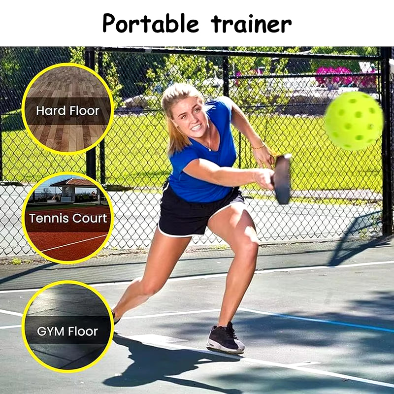 Pickleball Balls Trainer | Exerciser Pickleball Ball Trainer | 40 Holes Pickleball Training Rebound Practice Tool with Baseboard