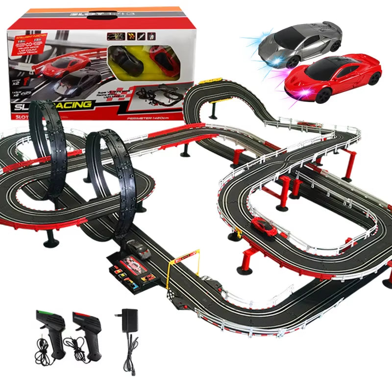 Exciting Electric Track Railway Remote Control Car Train Set - Perfect Racing Circuit for Kids!