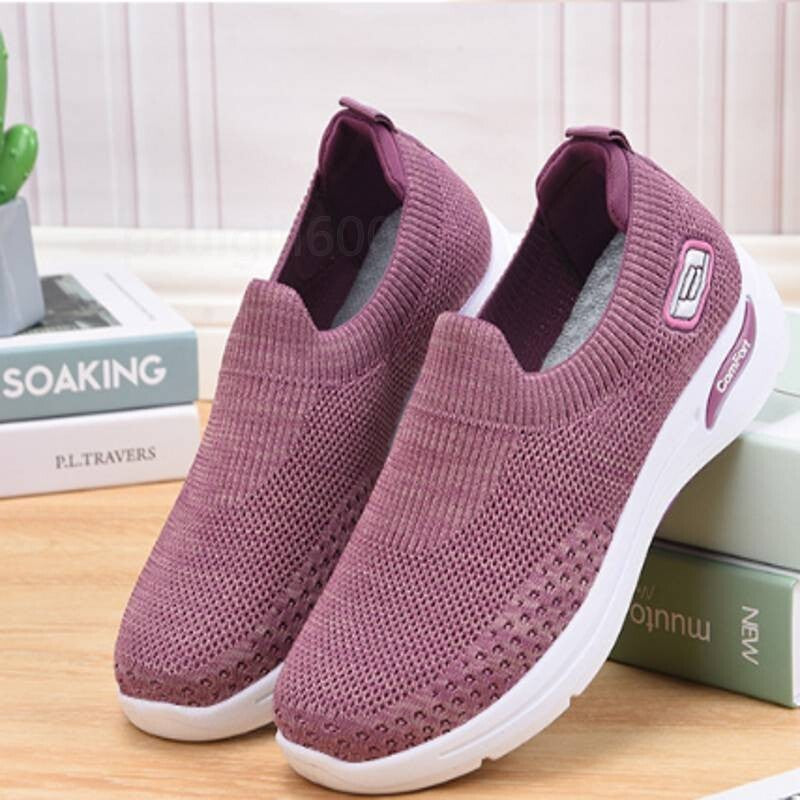 Ladies Get Fit Go Walking Slip on Fitness Gym Memory Foam Womens Trainers Shoes