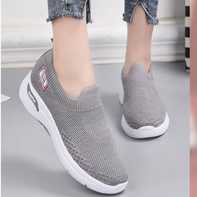 Ladies Get Fit Go Walking Slip on Fitness Gym Memory Foam Womens Trainers Shoes