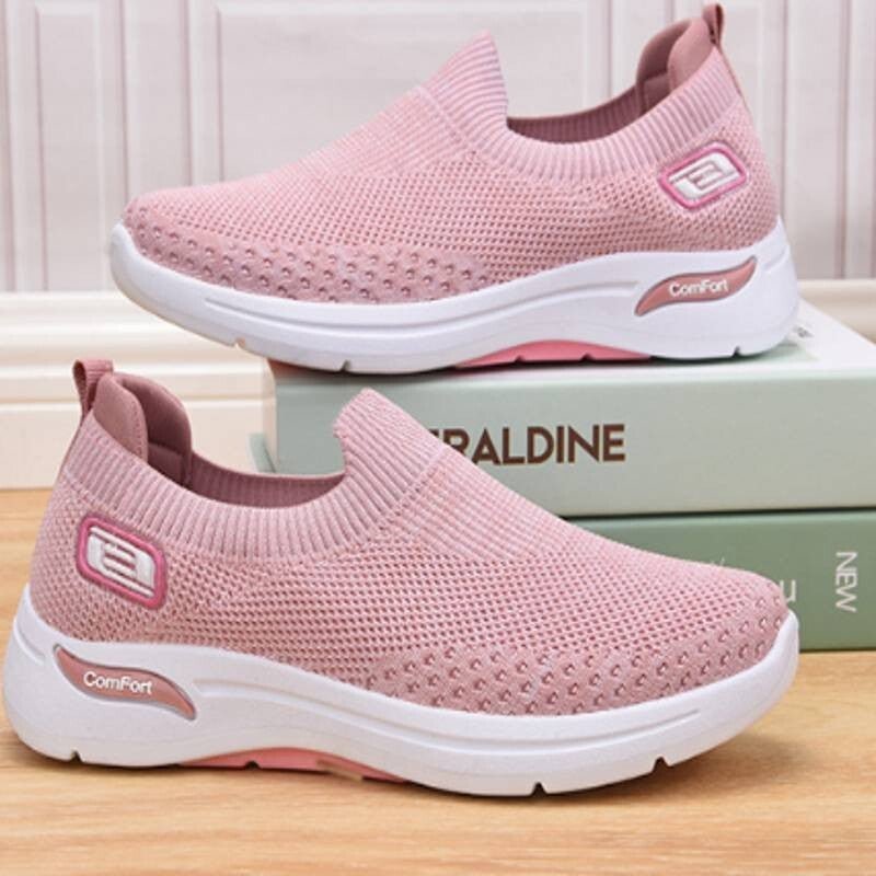 Ladies Get Fit Go Walking Slip on Fitness Gym Memory Foam Womens Trainers Shoes