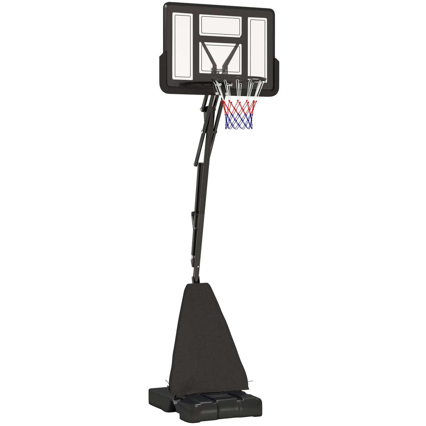 2.45-3.05M Basketball Hoop Outdoor with Rebound System and Wheels