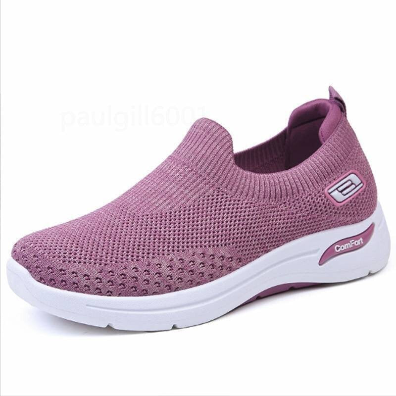 Ladies Get Fit Go Walking Slip on Fitness Gym Memory Foam Womens Trainers Shoes
